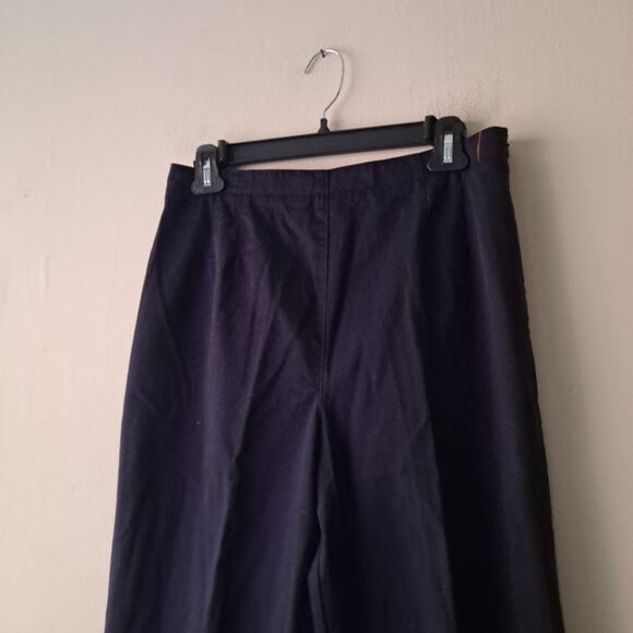 Talbots Wrinkle Resistant Cotton Pants Pull On Tapered Ankle Black Women Sz 10L - Picture 5 of 9